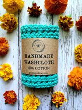 Load image into Gallery viewer, Cotton Wash Cloths, Handmade Wash Cloths