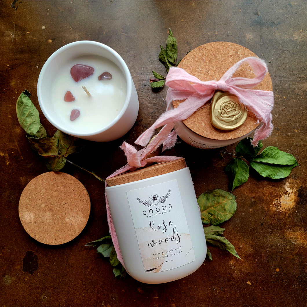 Rose Woods candle & wax melts